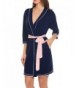 MAXMODA Womens Bathrobe Sleepwear Darkblue