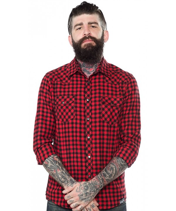 Kustom Kreeps Western Shirt Red