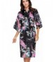 FLYCHEN Peacock Blossoms Nightwear Black 7