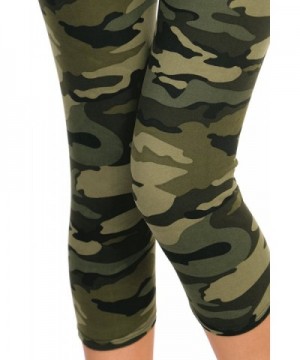 Regular Printed Brushed Capris Camouflage - Green Army Camouflage ...