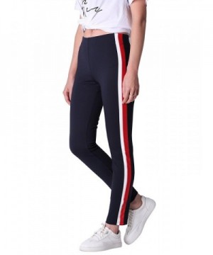 Sunview Casual Contrast Leather Leggings