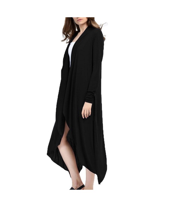 Lusiyu Womens Sleeve Waterfall Cardigan