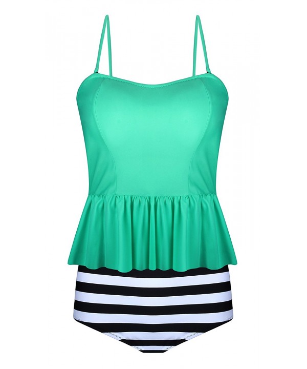 EasyMy Womens Waisted Swimsuits Peplum