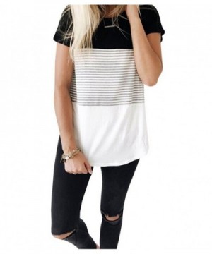 Womens Sleeve Casual Striped Patchwork