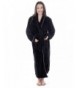 Womens Plush Velvet Bathrobe BLKSIL