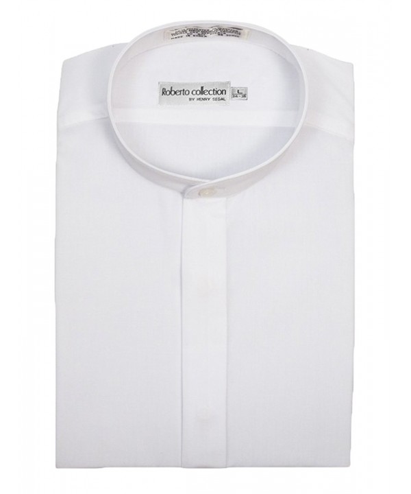 mens banded collar dress shirts