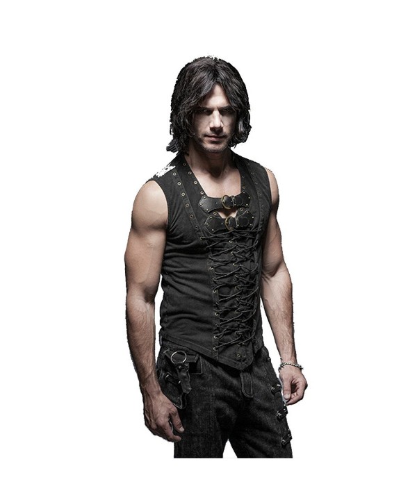 Cotton Leather Sleeveless T shirt Bandage