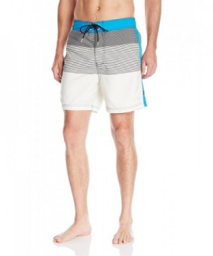 Men's Quick Dry Engineered Stripe Swim Trunk - Sail Cream - C912DVTTBQH