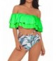 Creabygirls Flounce Swimsuit Ruffled Off Shoulder