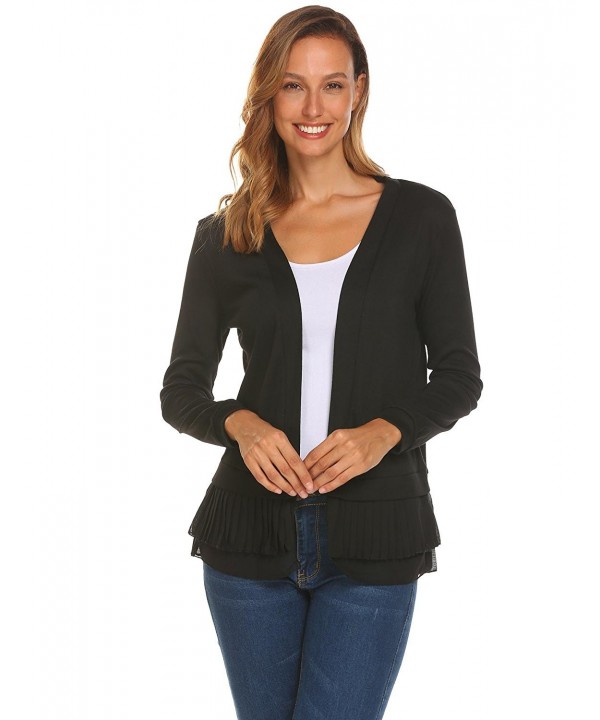 ELESOL Womens Sleeve Lightweight Cardigan