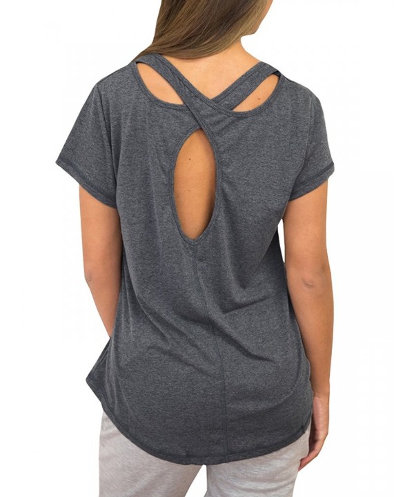 Ofenbuy Womens Backless T Shirt Blouses