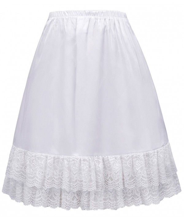 Ladies Dress Skirt Extender White