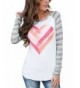 GAMISOTE Valentines Casual Striped Printed