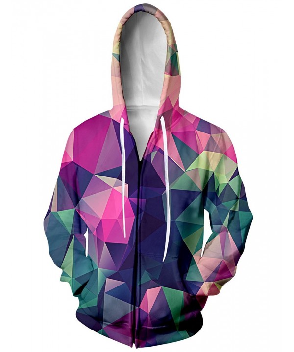 RAISEVERN Rainbow Geometric Baseball Sweatshirt