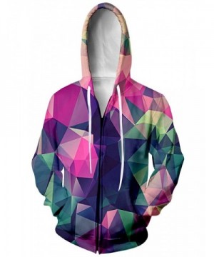 RAISEVERN Rainbow Geometric Baseball Sweatshirt