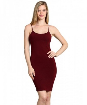 Long Seamless Camisole Tunic Burgundy