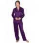 PajamaGram Womens Pajamas Button Up Purple