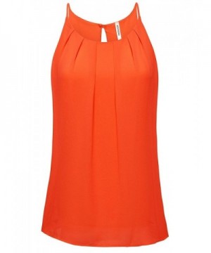 ZENNESSA ZENNESSAs Pleated Chiffon NeonOrange